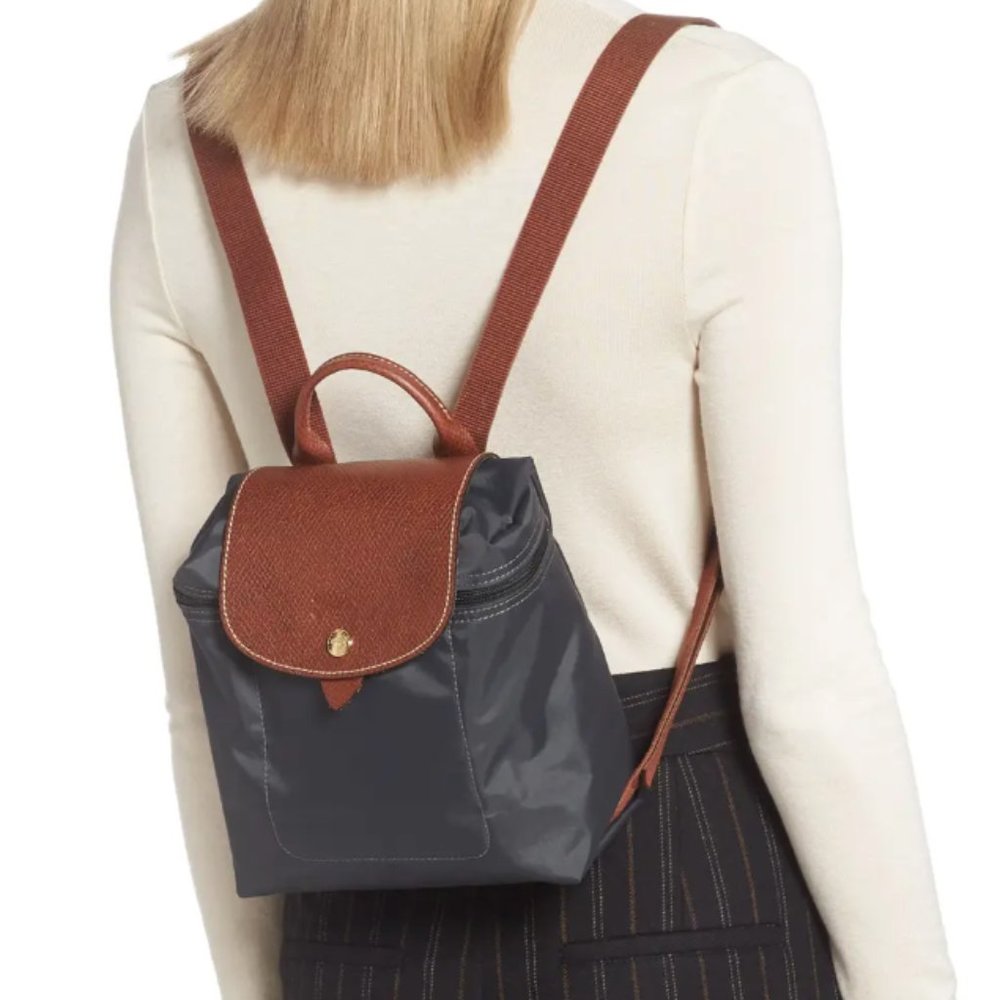 NWT LONGCHAMP Mini Le Pliage Canvas Backpack